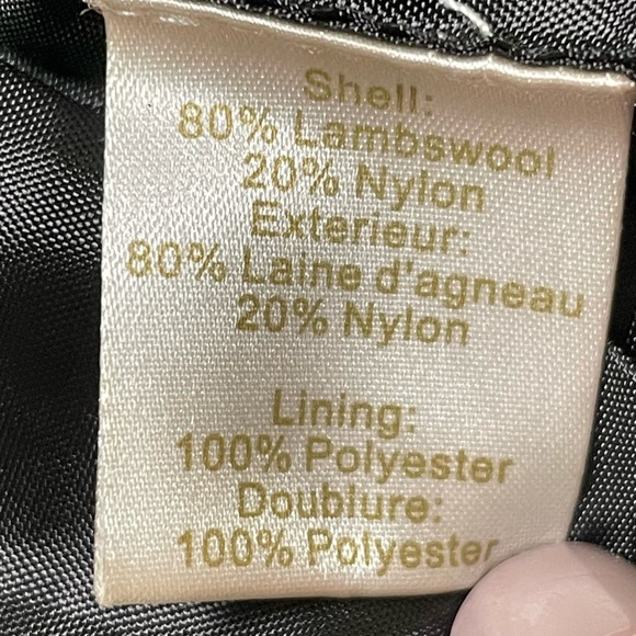 NEW Carson Sweater Cardigan Coat Black Floral Embroidered Womens Small Wool - Picture 8 of 15